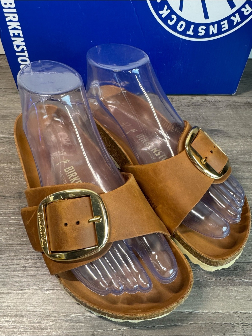 Birkenstock Madrid Big Buckle Antique Cognac Oiled Leather 37/US6.5-7 $155 - Picture 8 of 11